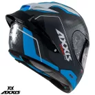 Casca Axxis Cobra Rage A0 alb/albastru lucios carbon