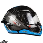 Casca Axxis Cobra Rage A0 alb/albastru lucios carbon