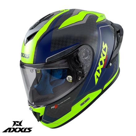 Casca Axxis Cobra Rage A3 Galben Fluor Lucios Carbon