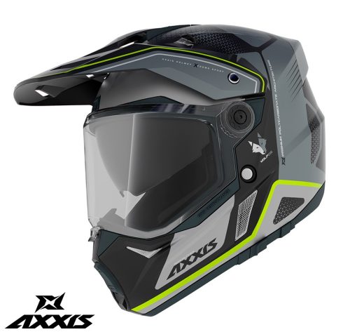 Casca Axxis Wolf DS Roadrunner B2 gri lucios 