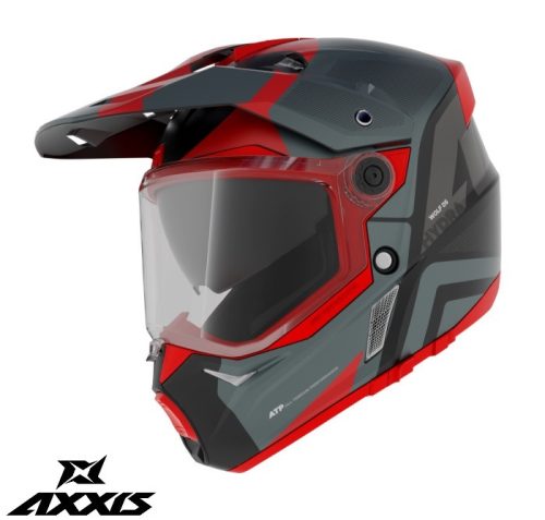 Casca Axxis Wolf DS Hydra B5 rosu mat 