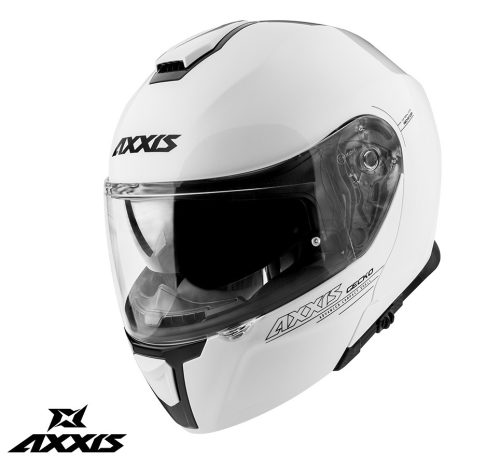 Casca Axxis Gecko Sv A0 Alb Lucios