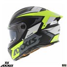Casca Axxis Hawk SV Judge B3 galben fluor mat negru mat 