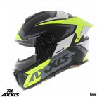 Casca Axxis Hawk SV Judge B3 galben fluor mat negru mat 