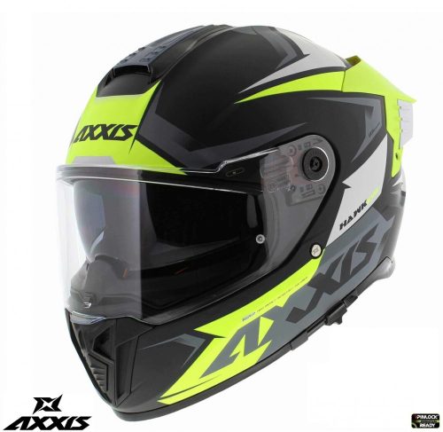 Casca Axxis Hawk Sv Judge B3 Galben Fluor Mat Negru Mat