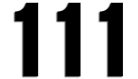 Number #1 13X7Cm Bk