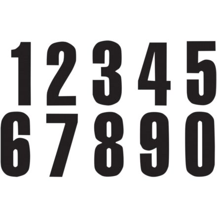 NUMBER #4 13X7CM BK