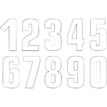 NUMBER #0 16X7.5CM WH