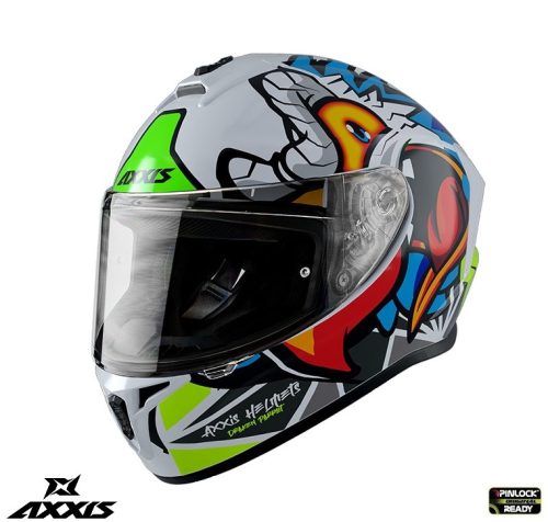 Casca Axxis Draken S Parrot A0 alb mat