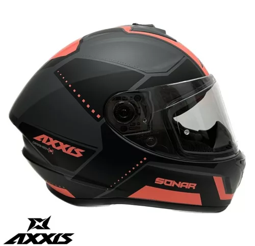 Casca Axxis Draken S Sonar B5 rosu deschis mat