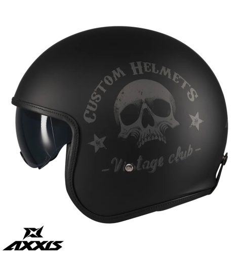 Casca Axxis Hornet S SV Vintageclub B1 negru mat - omologare noua ECE 22.06 - Negru mat