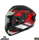 Casca Axxis Draken S Sunray B5 rosu fluor lucios