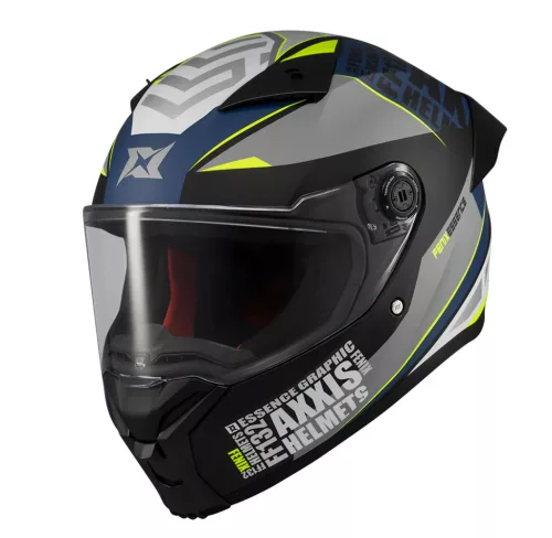 Casca Axxis Fenix Essence C2 gri/albastru mat