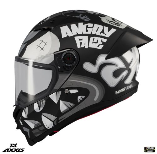 Casca Axxis Fenix Angry Face B2 negru mat