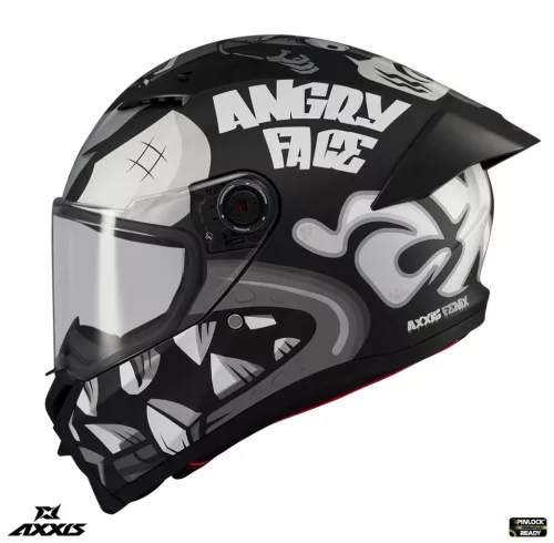 Casca Axxis Fenix Angry Face B2 negru mat
