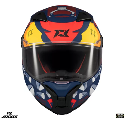 Casca Axxis Fenix Angry Face C5 rosu mat