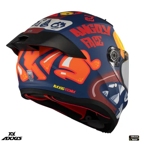 Casca Axxis Fenix Angry Face C5 rosu mat