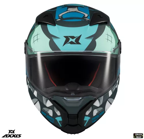 Casca Axxis Fenix Angry Face C7 albastru mat