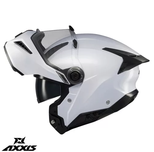 Casca Axxis GhostFighter SV A0 alb lucios Pinlock Ready