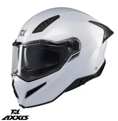 Casca Axxis GhostFighter SV A0 alb lucios Pinlock Ready