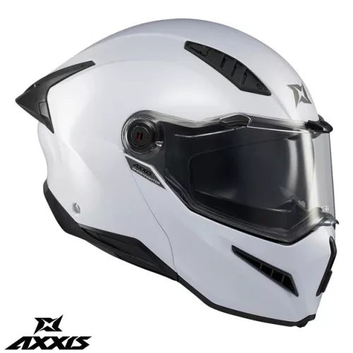 Casca Axxis GhostFighter SV A0 alb lucios Pinlock Ready