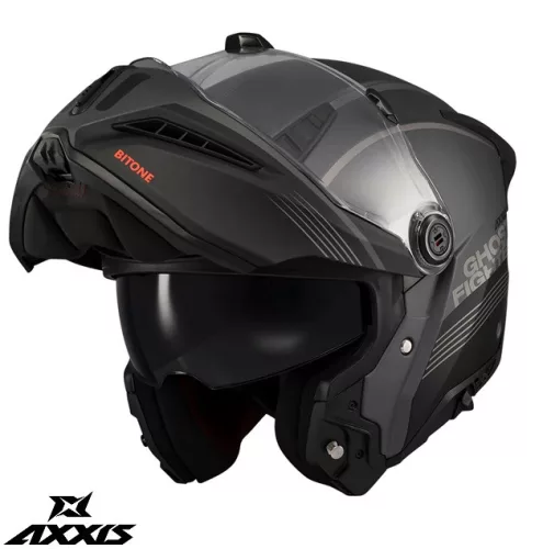 Casca Axxis GhostFighter SV Bitone C12 gri mat Pinlock Ready