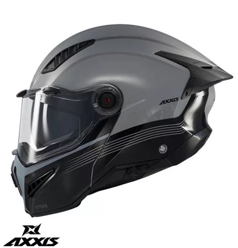 Casca Axxis GhostFighter SV Bitone C2 negru/gri lucios Pinlock Ready