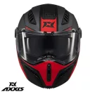 Casca Axxis GhostFighter SV Maniac B5 negru/rosu mat Pinlock Ready