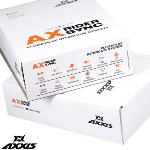 Sistem comunicatie complet Bluetooth Mt Helmets - Axxis AX-RIDER SYNC - Plug&Play Intercom System - kit 1 bucata