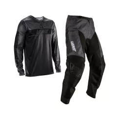 Set tricou + pantaloni cross Leatt 3.5 negru/gri