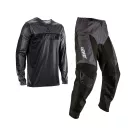 Set tricou + pantaloni cross copii Leatt 3.5 negru/gri