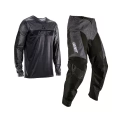 Set tricou + pantaloni cross copii Leatt 3.5 negru/gri