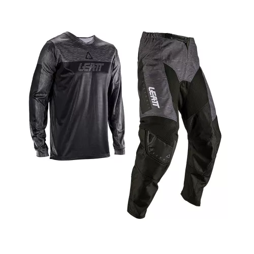 Set tricou + pantaloni cross copii Leatt 3.5 negru/gri