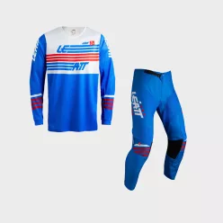 Set tricou + pantaloni cross Leatt 3.5 albastru