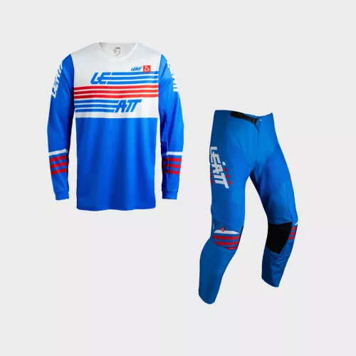 Set tricou + pantaloni cross Leatt 3.5 albastru