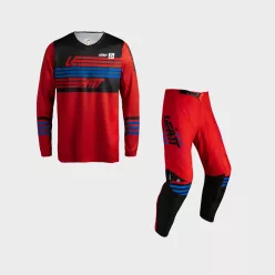 Set tricou + pantaloni cross copii Leatt 3.5 roșu
