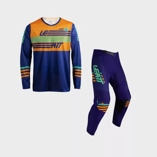 Set tricou + pantaloni cross copii Leatt 3.5 portocaliu