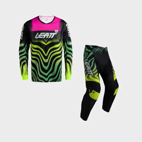 Set tricou + pantaloni cross copii Leatt 3.5 roz