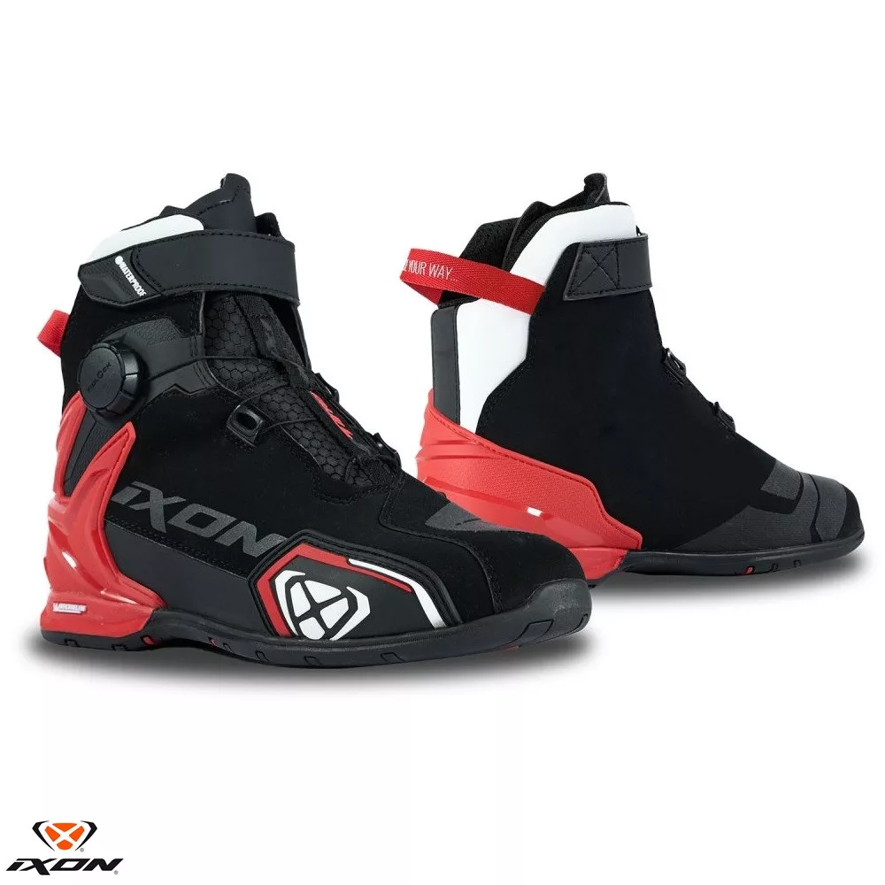 Ghete Roadster barbati Ixon Bull 2 WP MS negru/alb/rosu - Ec