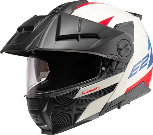 Casca-Schuberth-E2-Defender-Alb---Albastru---Rosu