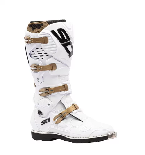 Cizme moto cross Sidi Crossfire 3 alb/bronz