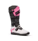 Cizme moto cross Sidi X Power SC alb/negru/roz