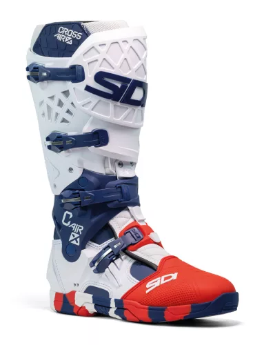 Cizme moto cross Sidi Crossair X alb/bleumarin/roșu