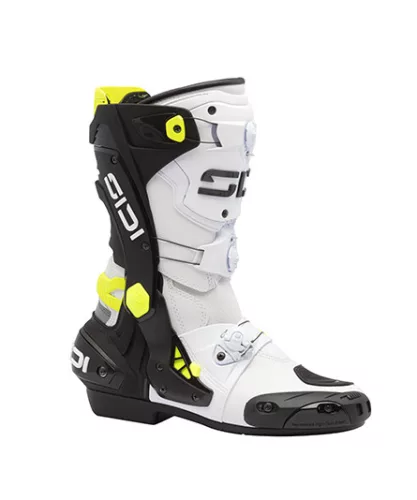 Cizme moto sport Sidi REX alb/negru/galben