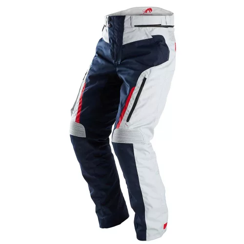 Pantaloni moto Furygan Killington albastru perlat/roșu