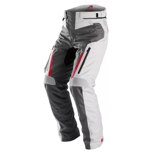 Pantaloni moto Furygan Killington gri/perlat/roșu