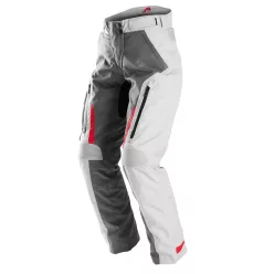 Pantaloni moto damă Furygan Killington gri/perlat/roșu