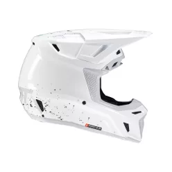 Cască cross Leatt Moto 8.5 V25 alb, cu ochelari