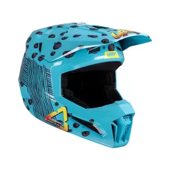  Cască cross copii Leatt Moto 3.5 Jr V25 Cheetah, cu ochelari