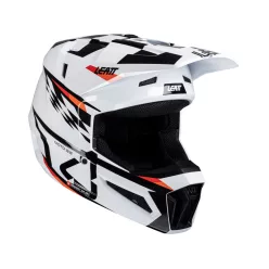 Cască cross copii Leatt Moto 3.5 Jr V25 alb, cu ochelari